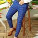 Chinos Slim Plaid Check Männliche Herrenhose Lässige Frühlingshose Bleistifthose Haremshose Joggerhose_voghion.com