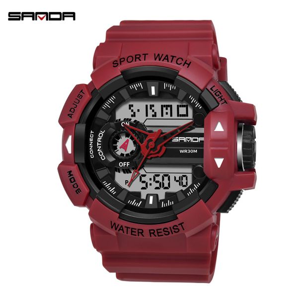 Digital Sports Watch With LED Backlight, Alarm, Stopwatch, Dual Time, Waterproof For Men & Teens Multifunctional Electronic Watch Men's Watch_voghion.com