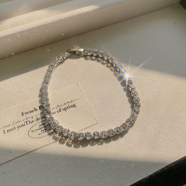 Double layered Cuban chain, zircon bracelet, female Instagram, niche design, high-end, sweet, cool, light luxury,_voghion.com