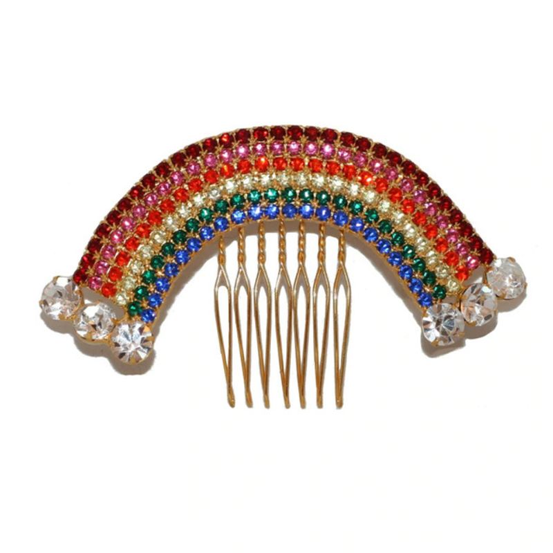 Rhinestone Hair Accessories Simple Rainbow hairpin Rainbow hairpin Rainbow hairpin Hot Sale_voghion.com
