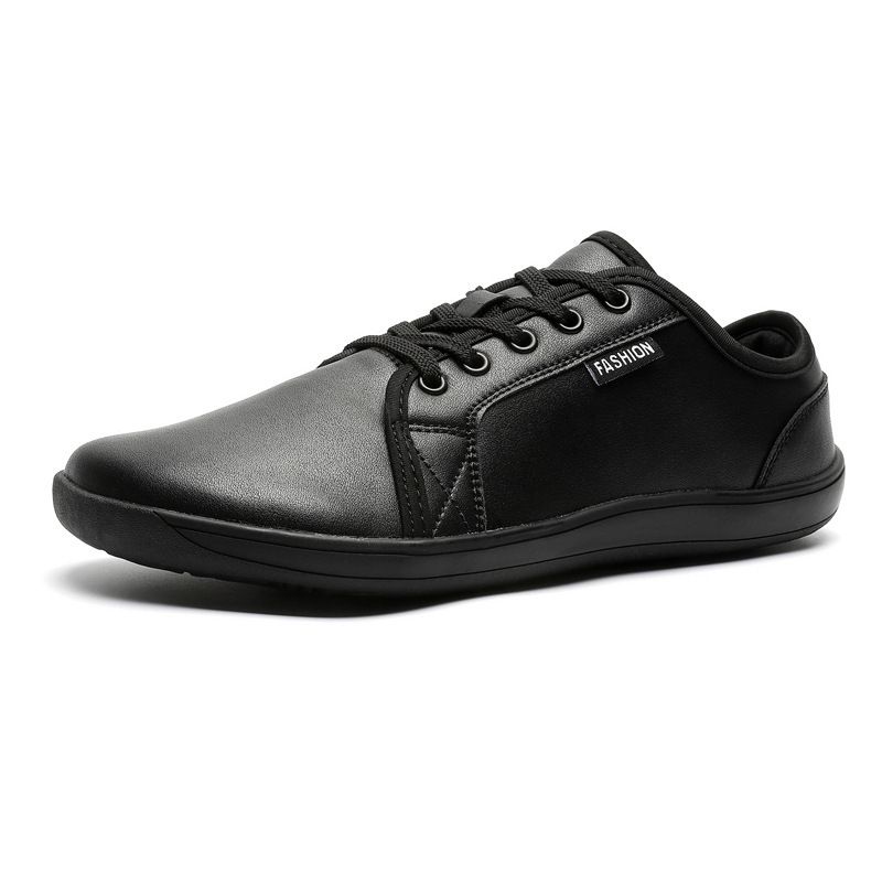 Herren Freizeitschuhe Neu Breiter Kopf Barfuß Leichte Weiche Sohle Outdoor Sport Low Top Schnürung Leder_voghion.com