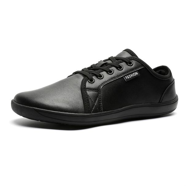 Herren Freizeitschuhe Neu Breiter Kopf Barfuß Leichte Weiche Sohle Outdoor Sport Low Top Schnürung Leder_voghion.com
