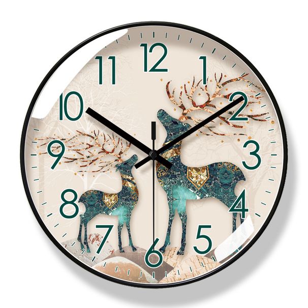 Yipula 6023 Duvar Oturma Odası Basit İskandinav Moda Ev Sessiz Süpürme Saniye Kuvars Saat_voghion.com