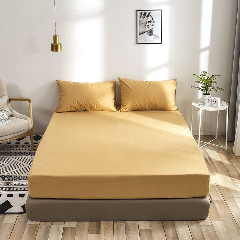 Waterproof Mattress Cover, Machine Washable Solid Color Sanded Mattress Protector_voghion.com