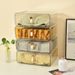 Boîte de rangement pour sous-vêtements, entièrement transparente, à tiroir, anti-poussière, compartiment pour chaussettes, style trois en un_voghion.com