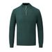 Men's Clothing spring and autumn new men's half knit sweater high collar zipper fashion solid color pullover casual sweater men_voghion.com