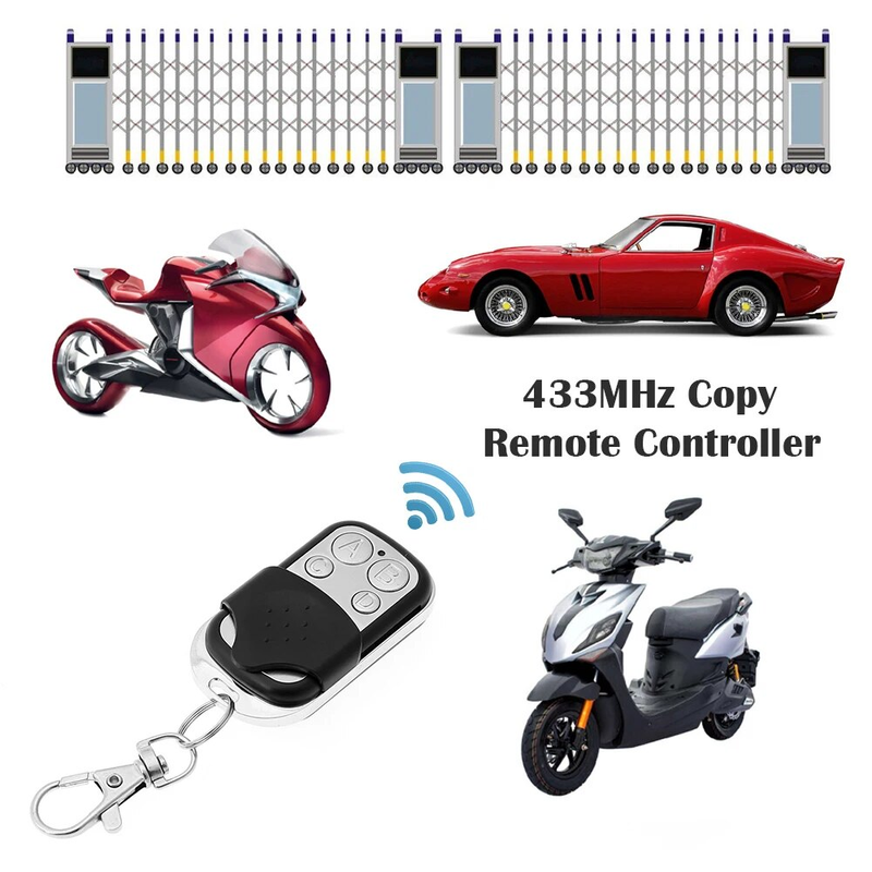 2 pièces/3 pièces 433MHz télécommande 4CH clé de voiture ouvre-porte de Garage télécommande duplicateur électronique porte contrôle duplicateur_voghion.com