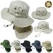 Bucket Boonie-Hut für Herren und Damen, mit Nackenklappe, Sonnenhut mit breitem Rand, Angel- und Wanderhut_voghion.com