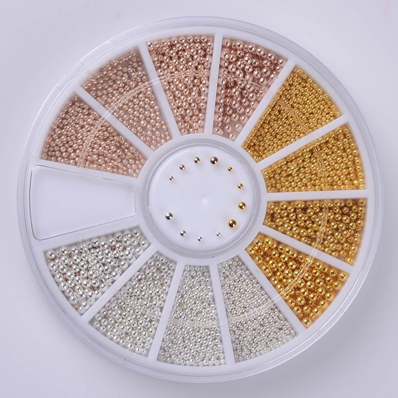 Rhinestones & DecorationsMixed Gold And Silver Steel Beads Nail Accessories Gold Silver Rose Gold Metal Steel Beads Discs In Various Specifications_voghion.com