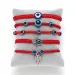 5-teiliges türkisches Armband-Set mit bösem Blick und Glücksbringer, Kabbala, rote Schnur, verstellbare blaue Perlen, Glücksschmuck, Unisex_voghion.com