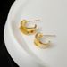 Sier C- Shaped Twisted Women's Light Niche High-end Design Ear Buckle Elegant Fashion All-match Earrings_voghion.com