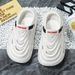 2024 Summer Sandals Indoor House Shoes White Beach Clogs Lightweight Waterproof Sports Flats Slipper For Men_voghion.com