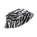 Sonbahar Kış Tencere Kadın Kalınlaştırılmış ve Sıcak Kuzu Kılı Balıkçı Çok Yönlü Zebra Desenli Peluş Şapka_voghion.com
