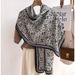 Shawl, Autumn/Winter Women's Winter Fragrant Fashionable Camellia Style, Large Beach Scarf, Warm and Sunscreen_voghion.com