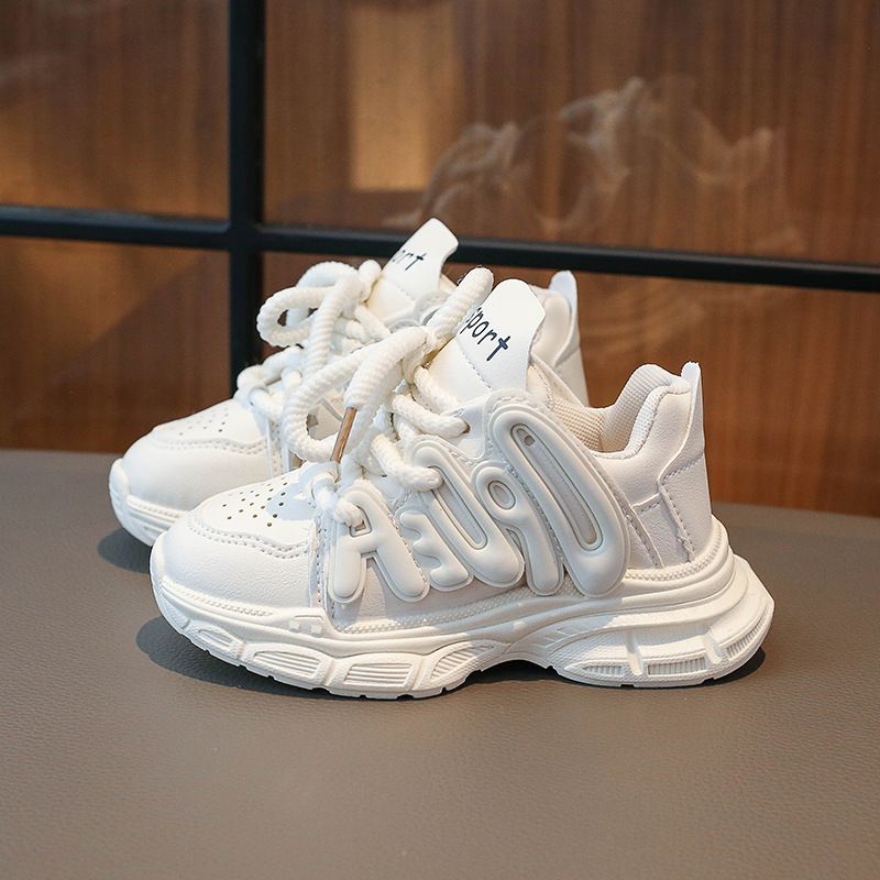 Children's Dad's Shoes 2023 Autumn New Style Fashionable Middle-aged Girls' Sports Shoes Lightweight Soft Soled Boys' Running Shoes_voghion.com