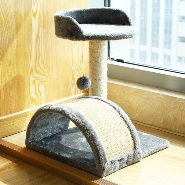 Climbing Frame Large Multi-laer Sisal Post Jumping Platform Bed Integrated To Scratching Board Pet Cat Supplies_voghion.com