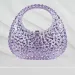Borsa da sera da donna in acrilico trasparente lucido con motivo a mezzaluna tempestato di diamanti e strass_voghion.com