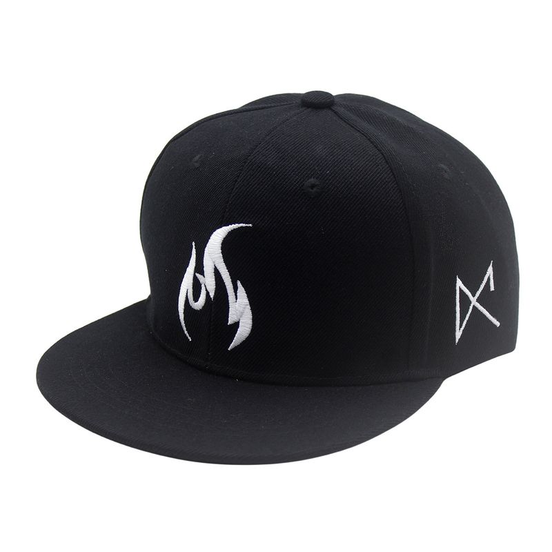 Nov klobuk Flame Embroidered Hip Hop Flat Edge Baseball za moške in ženske_voghion.com