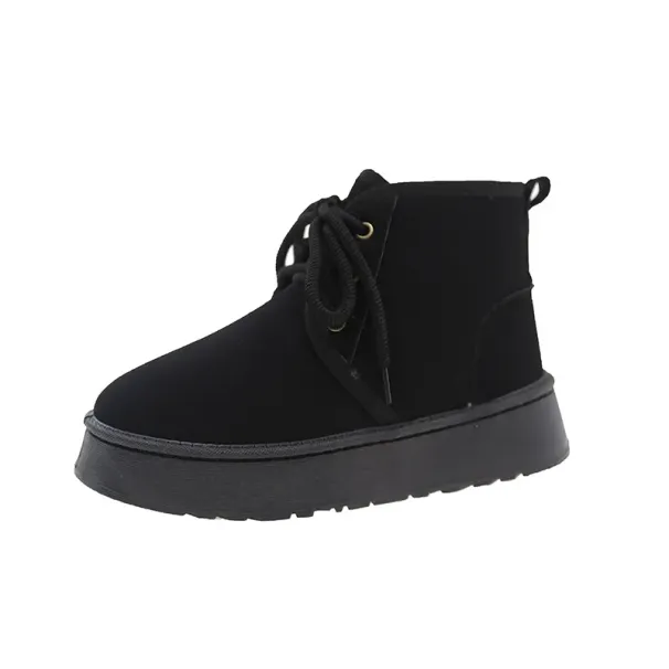 Botas de algodón de diseño para mujer, envío gratis, ideales para el invierno. Botas de moda para mantener el calor, estilo casual, con plataforma, perfectas para la nieve._voghion.com