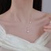 Collana a farfalla in argento puro S999 per donna | Ciondolo unico in calcedonio bianco rotondo | Catena per clavicola di alta qualità_voghion.com