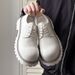 26ss Derby Men's Thick Sole Height Increasing British Style Low Top Work Boots Niche White Leather Shoes 32057_voghion.com
