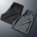 2025 Herren Jogging Hose Eis Seide Sommer Stretch Jogger Hose Schwarz Grau Gerade Coole Sport Trainings Hose Groß Groß Plus_voghion.com