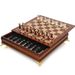 Luxuriöses Metall + Massivholz-Desktop-Speicher Wunderschönes Schachspiel_voghion.com