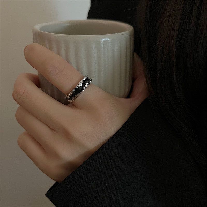 Kleur VENUS Sier Liquid Lava Ring voor Vrouwen Man Gradiënt Kristal Onregelmatige Liefhebbers Sieraden Groothandel Dropsh_voghion.com