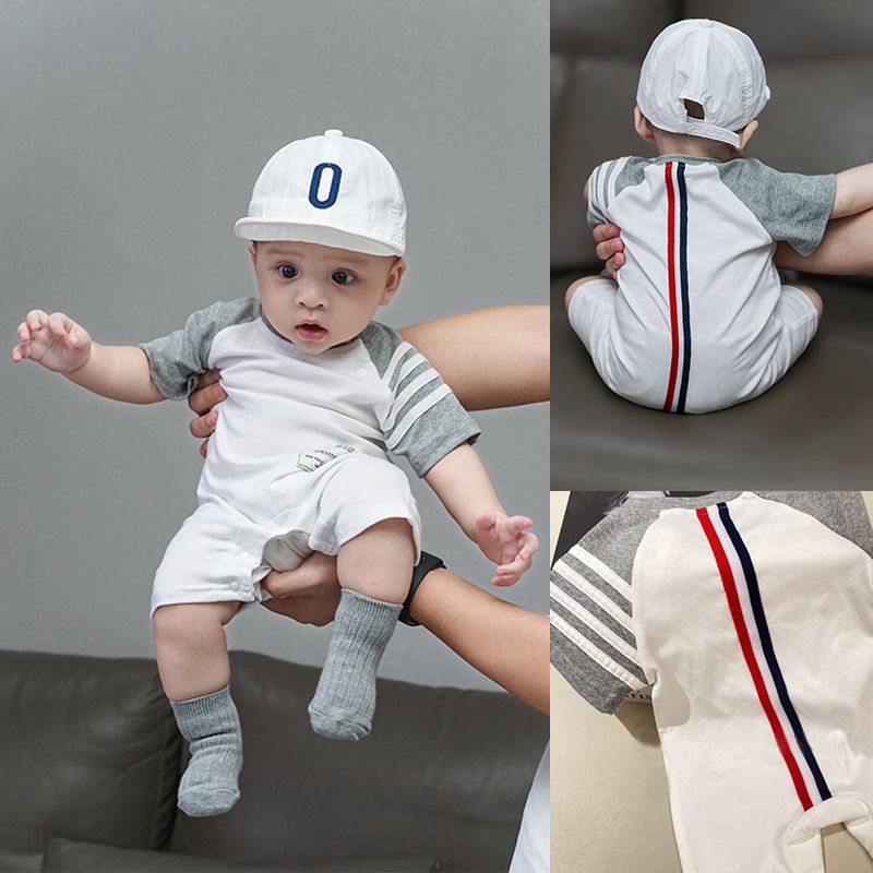 Mãe e crianças verão recém-nascido roupas de manga curta macacão de bebê fino rastejando roupas de bebê elegante roupas de passeio roupas de verão_voghion.com