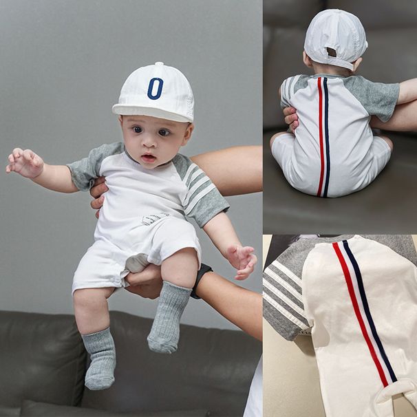 Mãe e crianças verão recém-nascido roupas de manga curta macacão de bebê fino rastejando roupas de bebê elegante roupas de passeio roupas de verão_voghion.com