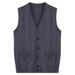 Men's Clothing Wool Knitted Cardigan Sweater Vest Spring And Autumn Middle Aged And Elderly Outerwear Vest Dad Sleeveless Waistcoat K 21_voghion.com