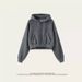Women's Cropped Hoodie With 3D Print - Oversized Streetwear Pullover, Soft Polyester Drop-Shoulder Sweatshirt For Petite & Plus Size (XS-XXXXL)_voghion.com