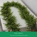 Frosted Christmas Garland With Realistic Snow Flocking – Premium Faux Pine Vine For Doorway, Mantel & Retail Display Decorations_voghion.com