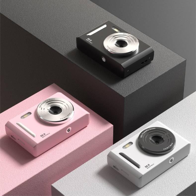 Retro CCD Digital Camera For Selfie & Travel - 14MP HD Pocket Camera With 8x Zoom, Smile Shutter & Macro Mode, Perfect For Students & Vloggers_voghion.com