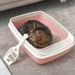 Semi-Enclosed Square Portable Outdoor Temporary Toilet Large Size Detachable Washable Cat Litter Box_voghion.com