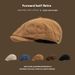 Japanischer Retro-Forward-Hut, beidseitig tragbar, mit Entenschnabelmütze für Damen und Herren, Newsboy-Mütze für Trendsetter, Baskenmütze für Maler_voghion.com