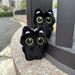 New Big Eyes Squeezing Plush Doll Cute Black Little Cat Bag Pendant_voghion.com