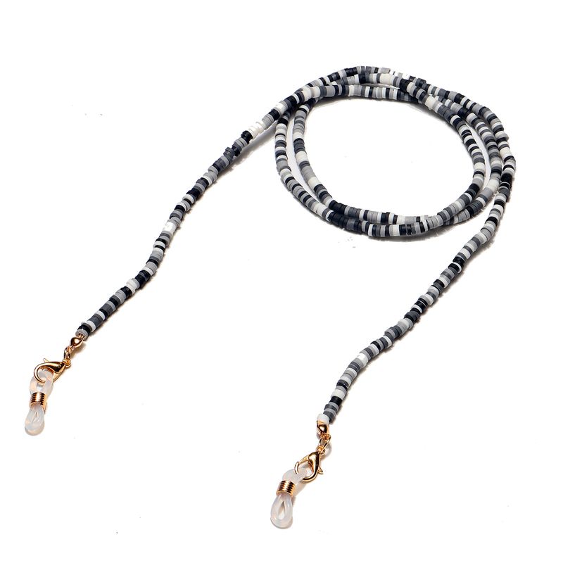 High quality fashion handmade chain mixed color multi color polymer clay glasses chain glasses rope mask chain cross border_voghion.com