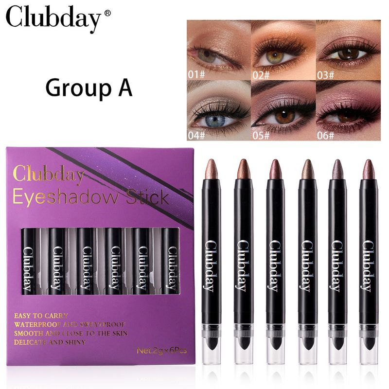 Long-Lasting Shimmer Eyeshadow Stick - Waterproof & Smudge-Proof For Under Eye Highlighting, Inner Corner Brightening, And Everyday Makeup (Set Of 3)_voghion.com