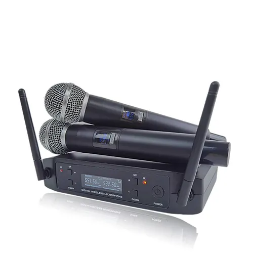 Professionelle Wireless Mikrofon fir Een bis Zwee Stage Performances, KTV Sound System, Home Karaokeszelt, Wireless Mikrofon_voghion.com