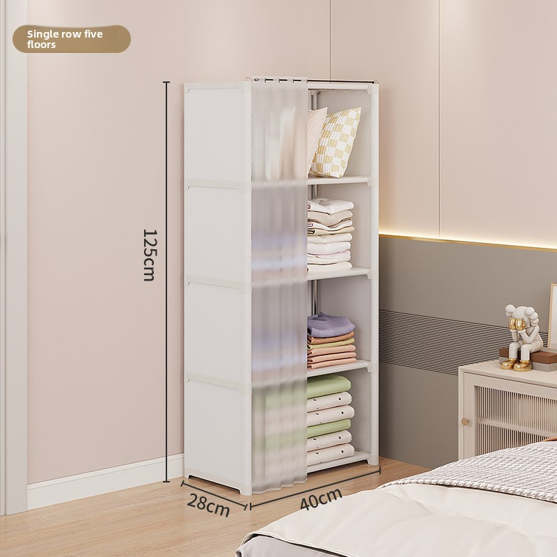 Wardrobe Simple Rental Home Bedroom Cloth Wardrobe Modern Simple Bold Dustproof Storage Wardrobe Japanese Style Rack_voghion.com