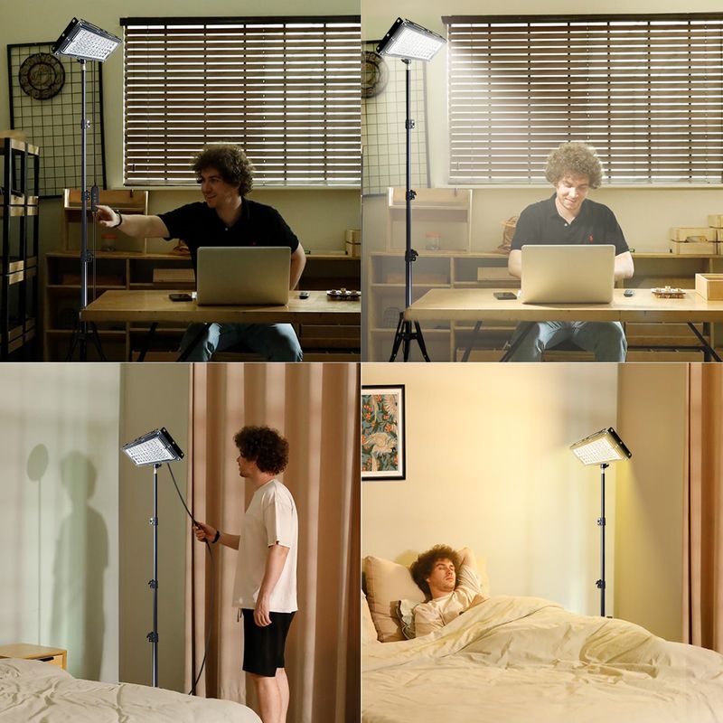 LED Floor Lamp - Adjustable Color Temperature & Brightness Modern Floor Lamps, USB Power Stanging Work Light For Reading Office Living Room Bedroom_voghion.com