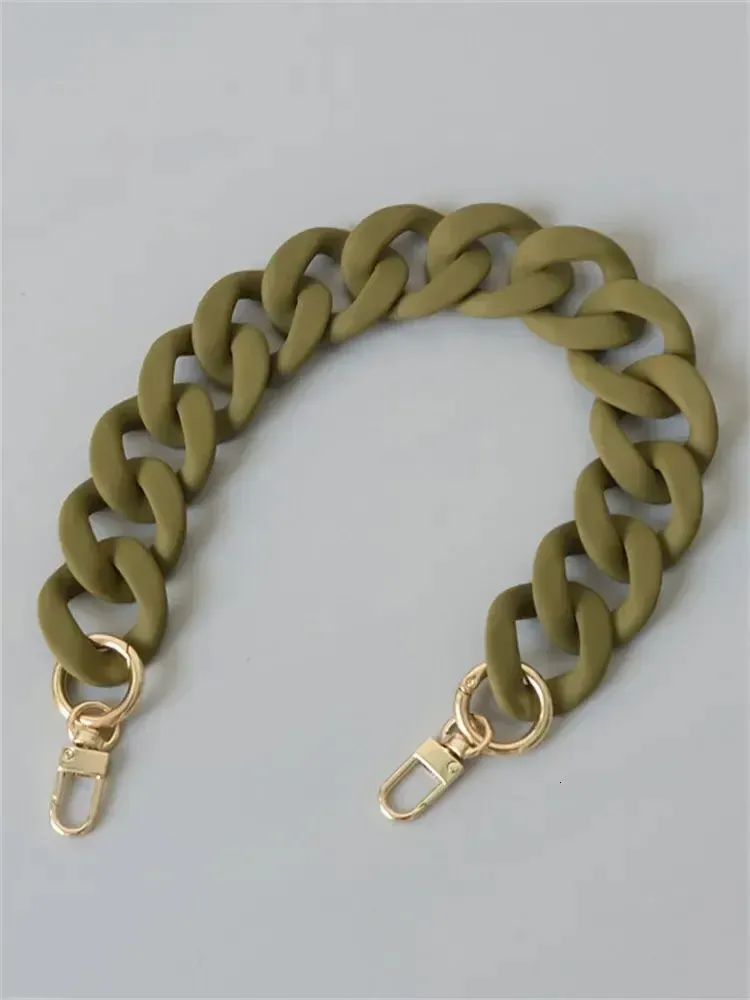 Modes krāsains akrila sveķu retro matēts matēts noņemamas somas siksnas dekoratīva bieza ķēde sievietēm 241115_voghion.com