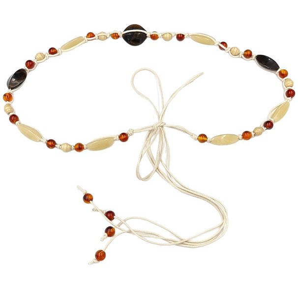 Etnische stijl wax touw ketting gevlochten kralen voor vrouwen, veelzijdig met rokken, touw, taille accessoire, trendy riem_voghion.com