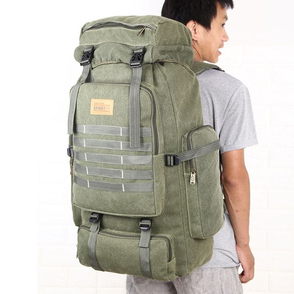 Canvas Herren Sport zu Fuß Vintage Militär Rucksack_voghion.com