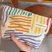 Colorful Striped Corduroy Makeup Bag Portable Travel Suntries Beauty Storage 250321l_voghion.com