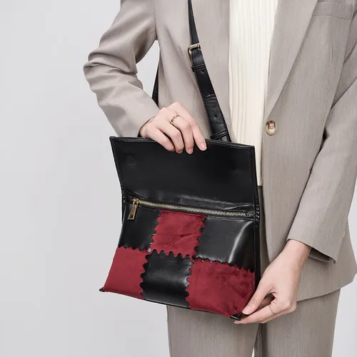 Dames Crossbodytas Grote capaciteit Schoudertas voor woon-werkverkeer Stijlvolle kleine vierkante tas_voghion.com