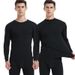Thermal Set Round Neck Warm Underwear Autumn Pure Men's Winter Mid-Neck Plus Size Base Layer Cotton Sweater_voghion.com