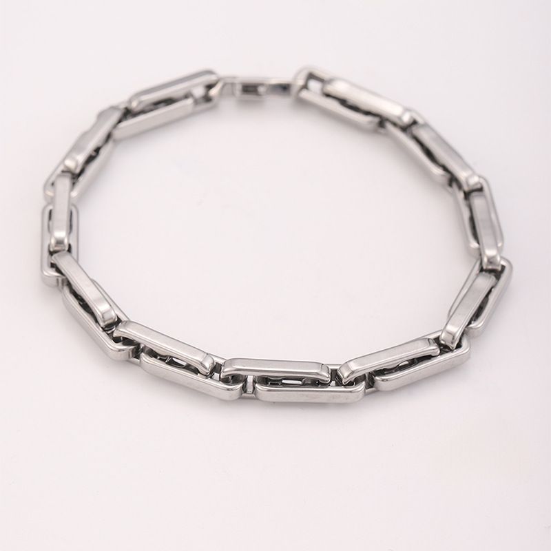Gepersonaliseerde Street Style Titanium Stalen Armband Niche Design Herenarmband Titanium Stalen Niet-verkleurende Sieraden Roestvrijstalen Armband_voghion.com