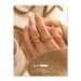 Women's Jewelry High Color Preservation Vacuum Electroplating Real Gold Retro Simple Lines Wrapped Ring Stacking Ins Hollow Design Ring_voghion.com